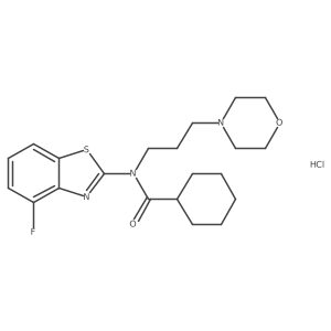 N-(4-fluorobenzo[d]thiazol-2-yl)-N-(3-morpholinopropyl)cyclohexanecarboxamide hydrochloride结构式