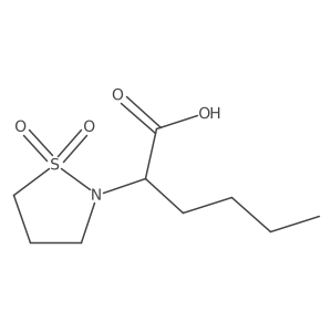 2-(1,1-Dioxo-1,2-thiazolidin-2-yl)hexanoic acid Structure