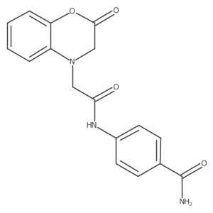 4-{[(2-oxo-2,3-dihydro-4H-1,4-benzoxazin-4-yl)acetyl]amino}benzamide结构式