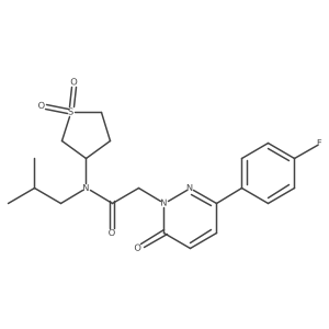 N-(1,1-dioxidotetrahydrothiophen-3-yl)-2-[3-(4-fluorophenyl)-6-oxopyridazin-1(6H)-yl]-N-(2-methylpropyl)acetamide结构式
