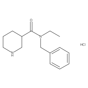 N-Benzyl-N-ethyl-3-piperidinecarboxamide hydrochloride Structure