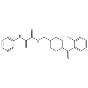 N1-((1-(2-fluorobenzoyl)piperidin-4-yl)methyl)-N2-(pyridin-3-yl)oxalamide Structure