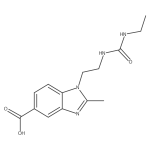 1-(2-{[(Ethylamino)carbonyl]amino}ethyl)-2-methyl-1H-benzimidazole-5-carboxylic acid Structure