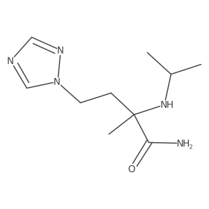 2-(Isopropylamino)-2-methyl-4-(1h-1,2,4-triazol-1-yl)butanamide结构式