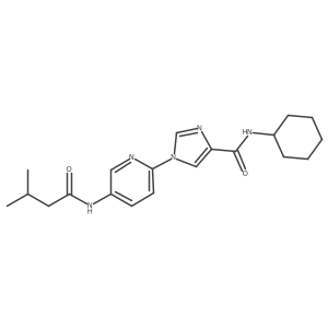N-cyclohexyl-1-{5-[(3-methylbutanoyl)amino]pyridin-2-yl}-1H-imidazole-4-carboxamide Structure