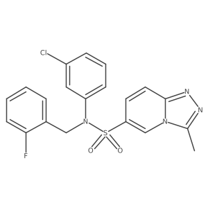 N-(3-chlorophenyl)-N-[(2-fluorophenyl)methyl]-3-methyl-[1,2,4]triazolo[4,3-a]pyridine-6-sulfonamide结构式