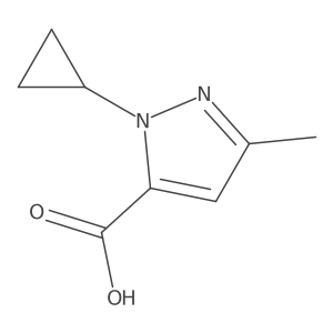 2-Cyclopropyl-5-methyl-2h-pyrazole-3-carboxylic acid Structure