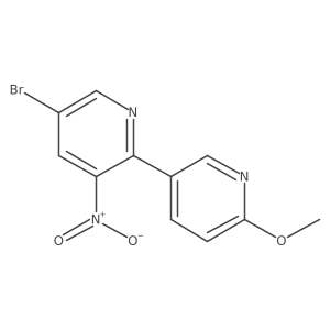 5-Bromo-2-(6-methoxypyridin-3-yl)-3-nitropyridine Structure
