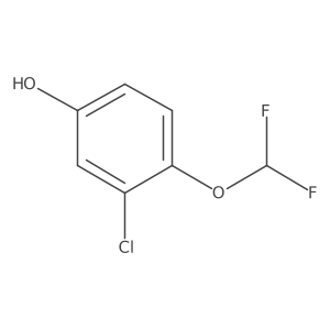 3-Chloro-4-(difluoromethoxy)phenol结构式