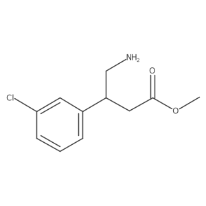 Methyl 4-amino-3-(3-chlorophenyl)butanoate结构式