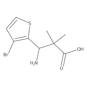 2-Thiophenepropanoic acid, I(2)-amino-3-bromo-I+/-,I+/--dimethyl-, (I(2)R)- Structure