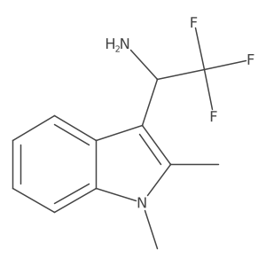 1-(1,2-dimethyl-1H-indol-3-yl)-2,2,2-trifluoroethan-1-amine结构式
