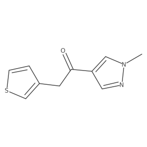 1-(1-methyl-1H-pyrazol-4-yl)-2-(thiophen-3-yl)ethanone结构式