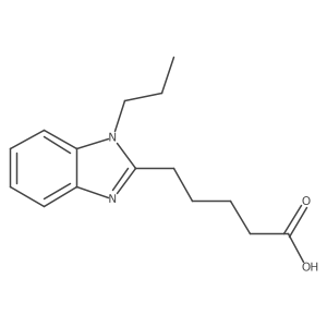 5-(1-propyl-1H-benzimidazol-2-yl)pentanoic acid结构式