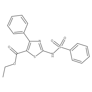 Ethyl 4-phenyl-2-[(phenylsulfonyl)amino]-5-thiazolecarboxylate Structure