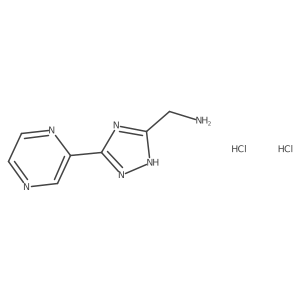 [(5-Pyrazin-2-yl-4H-1,2,4-triazol-3-yl)methyl]-amine dihydrochloride结构式