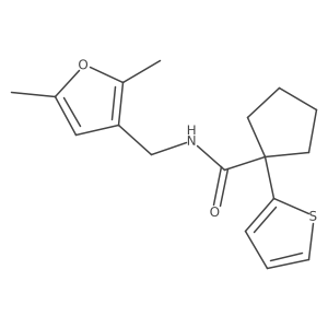 N-((2,5-dimethylfuran-3-yl)methyl)-1-(thiophen-2-yl)cyclopentanecarboxamide Structure