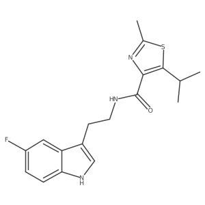 N-[2-(5-fluoro-1H-indol-3-yl)ethyl]-5-isopropyl-2-methyl-1,3-thiazole-4-carboxamide结构式