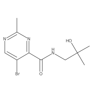 5-Bromo-N-(2-hydroxy-2-methylpropyl)-2-methyl-4-pyrimidinecarboxamide Structure