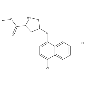 Methyl (2S,4S)-4-[(4-chloro-1-naphthyl)oxy]-2-pyrrolidinecarboxylate hydrochloride结构式