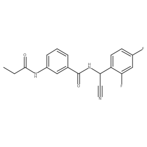 N-[cyano(2,4-difluorophenyl)methyl]-3-propanamidobenzamide结构式