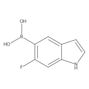 (6-fluoro-1H-indol-5-yl)boronic acid结构式
