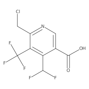 2-(Chloromethyl)-4-(difluoromethyl)-3-(trifluoromethyl)pyridine-5-carboxylic acid Structure