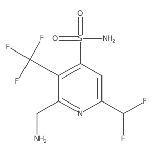 2-(Aminomethyl)-6-(difluoromethyl)-3-(trifluoromethyl)pyridine-4-sulfonamide Structure