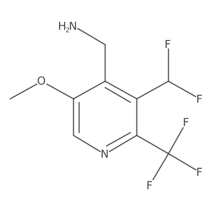 (3-(Difluoromethyl)-5-methoxy-2-(trifluoromethyl)pyridin-4-yl)methanamine Structure