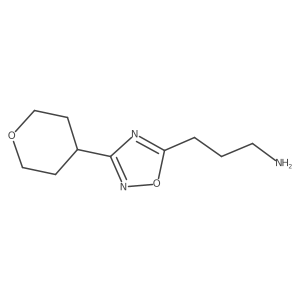 3-(3-(Tetrahydro-2h-pyran-4-yl)-1,2,4-oxadiazol-5-yl)propan-1-amine结构式