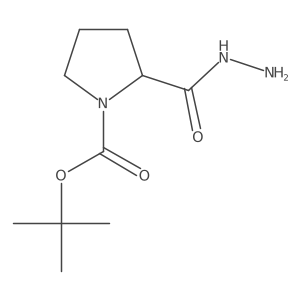 1-Boc-(R)-pyrrolidine-2-carbohydrazide Structure