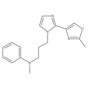N-Methyl-N-(3-(2-(2-methyloxazol-4-yl)-1H-imidazol-1-yl)propyl)aniline Structure