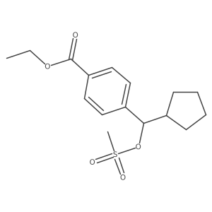 Ethyl 4-(cyclopentyl((methylsulfonyl)oxy)methyl)benzoate Structure