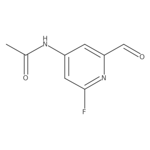 N-(2-Fluoro-6-formylpyridin-4-YL)acetamide结构式