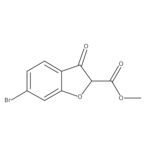 Methyl 6-bromo-3-oxo-benzofuran-2-carboxylate结构式