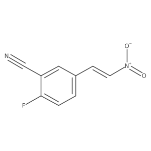 (E)-2-fluoro-5-(2-nitrovinyl)benzonitrile结构式
