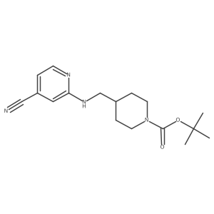 tert-Butyl 4-(((4-cyanopyridin-2-yl)amino)methyl)piperidine-1-carboxylate Structure