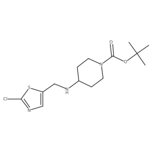 tert-Butyl 4-(((2-chlorothiazol-5-yl)methyl)amino)piperidine-1-carboxylate结构式