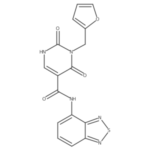 N-(benzo[c][1,2,5]thiadiazol-4-yl)-3-(furan-2-ylmethyl)-2,4-dioxo-1,2,3,4-tetrahydropyrimidine-5-carboxamide结构式