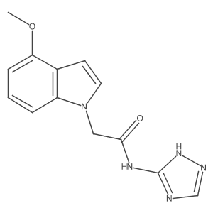 2-(4-methoxy-1H-indol-1-yl)-N-(4H-1,2,4-triazol-3-yl)acetamide结构式
