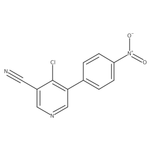 4-Chloro-5-(4-nitrophenyl)nicotinonitrile结构式