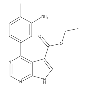 ethyl 4-(3-amino-4-methylphenyl)-7H-pyrrolo[2,3-d]pyrimidine-5-carboxylate Structure