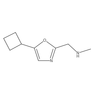 [(5-Cyclobutyl-1,3-oxazol-2-yl)methyl](methyl)amine Structure