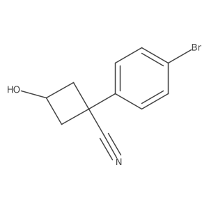 1-(4-Bromophenyl)-3-hydroxycyclobutane-1-carbonitrile结构式