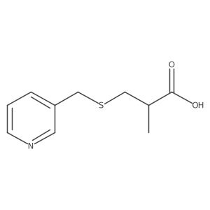 2-Methyl-3-{[(pyridin-3-yl)methyl]sulfanyl}propanoic acid结构式