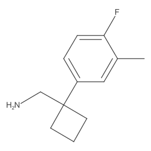 [1-(4-Fluoro-3-methylphenyl)cyclobutyl]methanamine结构式