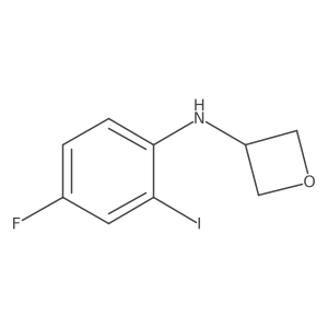 N-(4-fluoro-2-iodophenyl)oxetan-3-amine结构式
