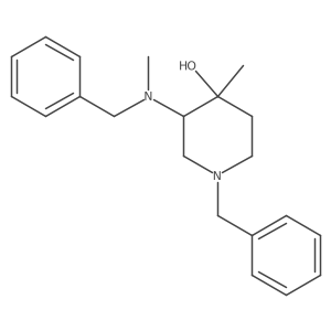 1-Benzyl-3-[benzyl(methyl)amino]-4-methylpiperidin-4-ol结构式