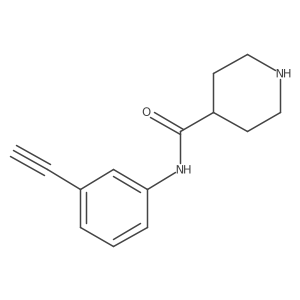 N-(3-ethynylphenyl)piperidine-4-carboxamide结构式