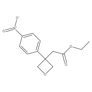 Ethyl 3-(4-nitrophenyl)-3-oxetaneacetate Structure